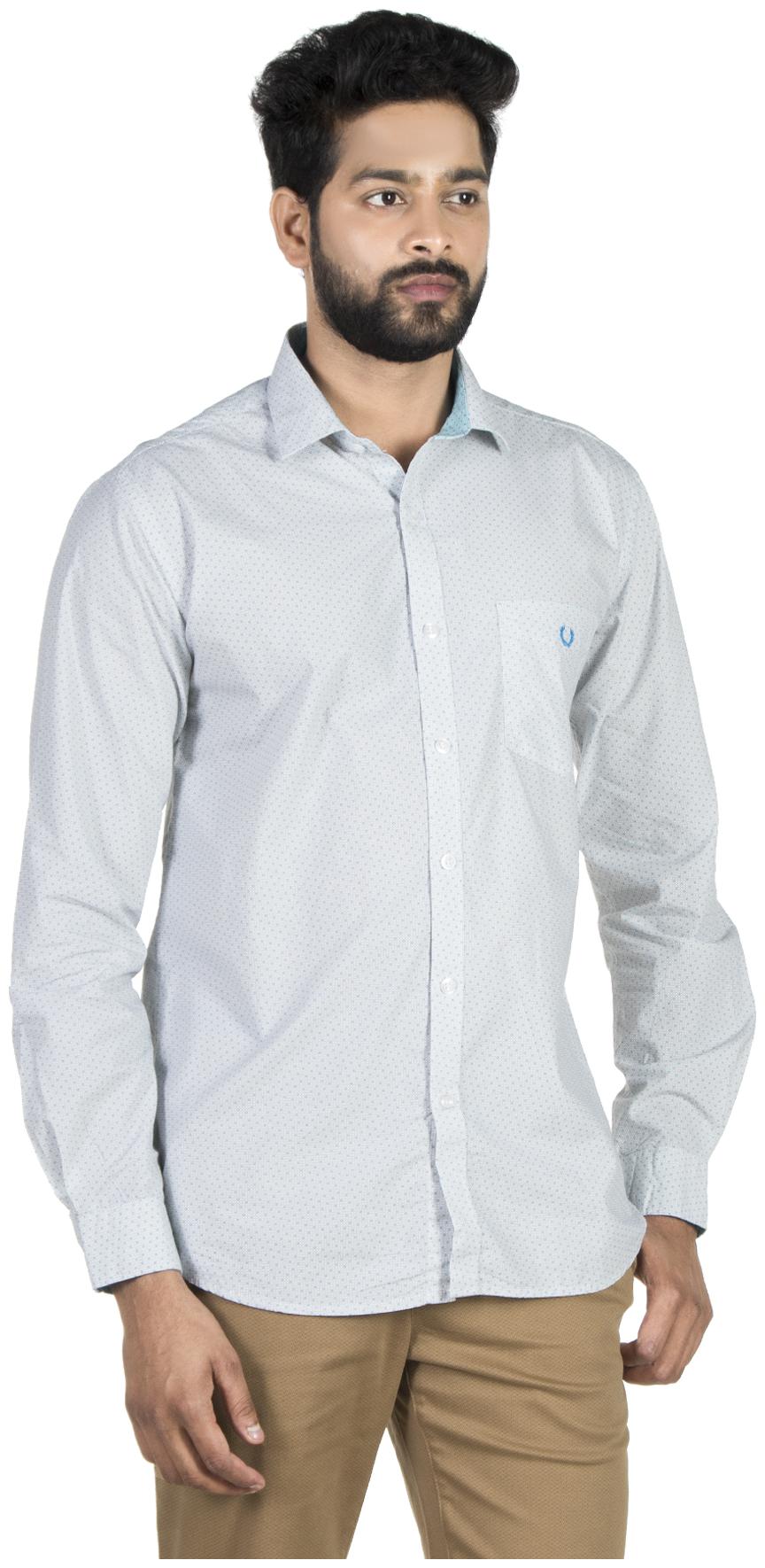

ADAM PARKER Men White Printed Slim Fit Casual Shirt