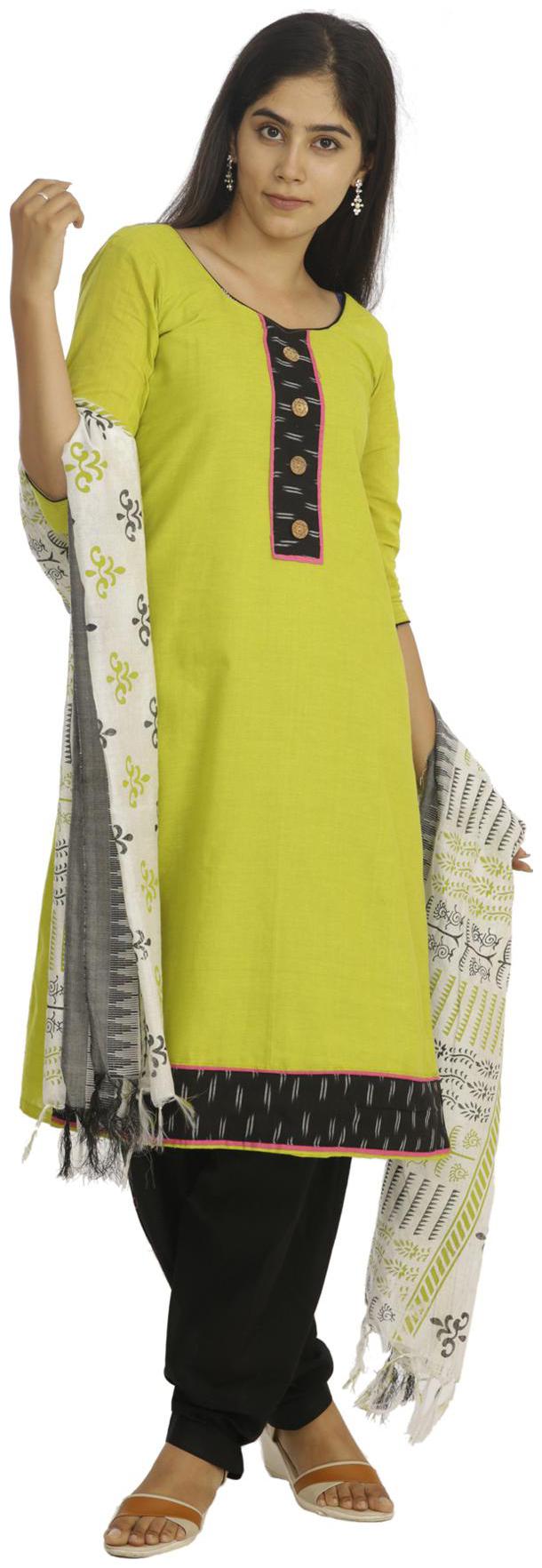 

South India Shopping Mall - Hosh Women Ygreen Cotton Dress Material