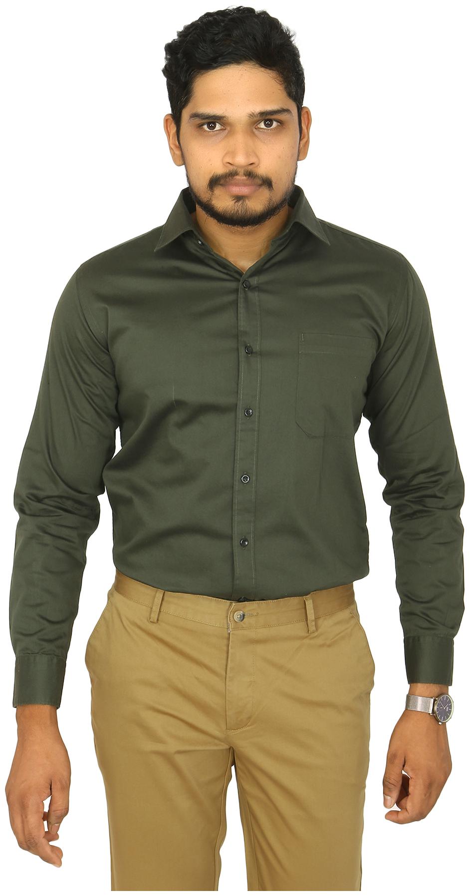 

South India Shopping Mall Men Slim fit Formal Shirt - Green