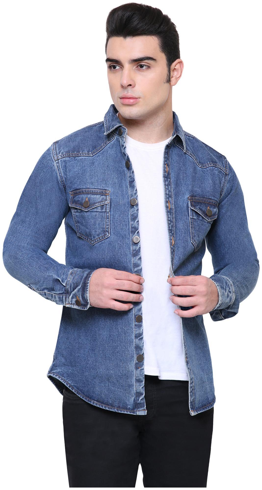 

Southbay Men Blue Solid Slim Fit Casual Shirt