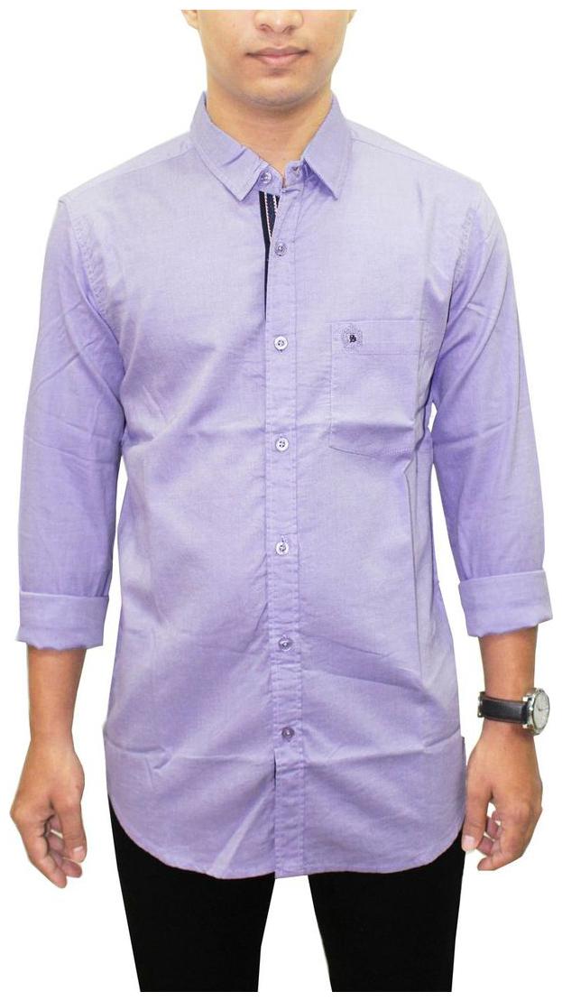 

South Bay Men Purple Solid Regular Fit Casual Shirt