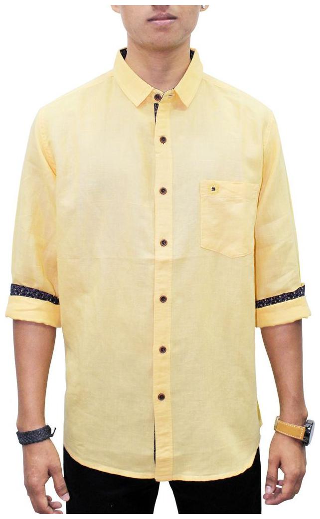 

Southbay Men Yellow Solid Regular Fit Casual Shirt