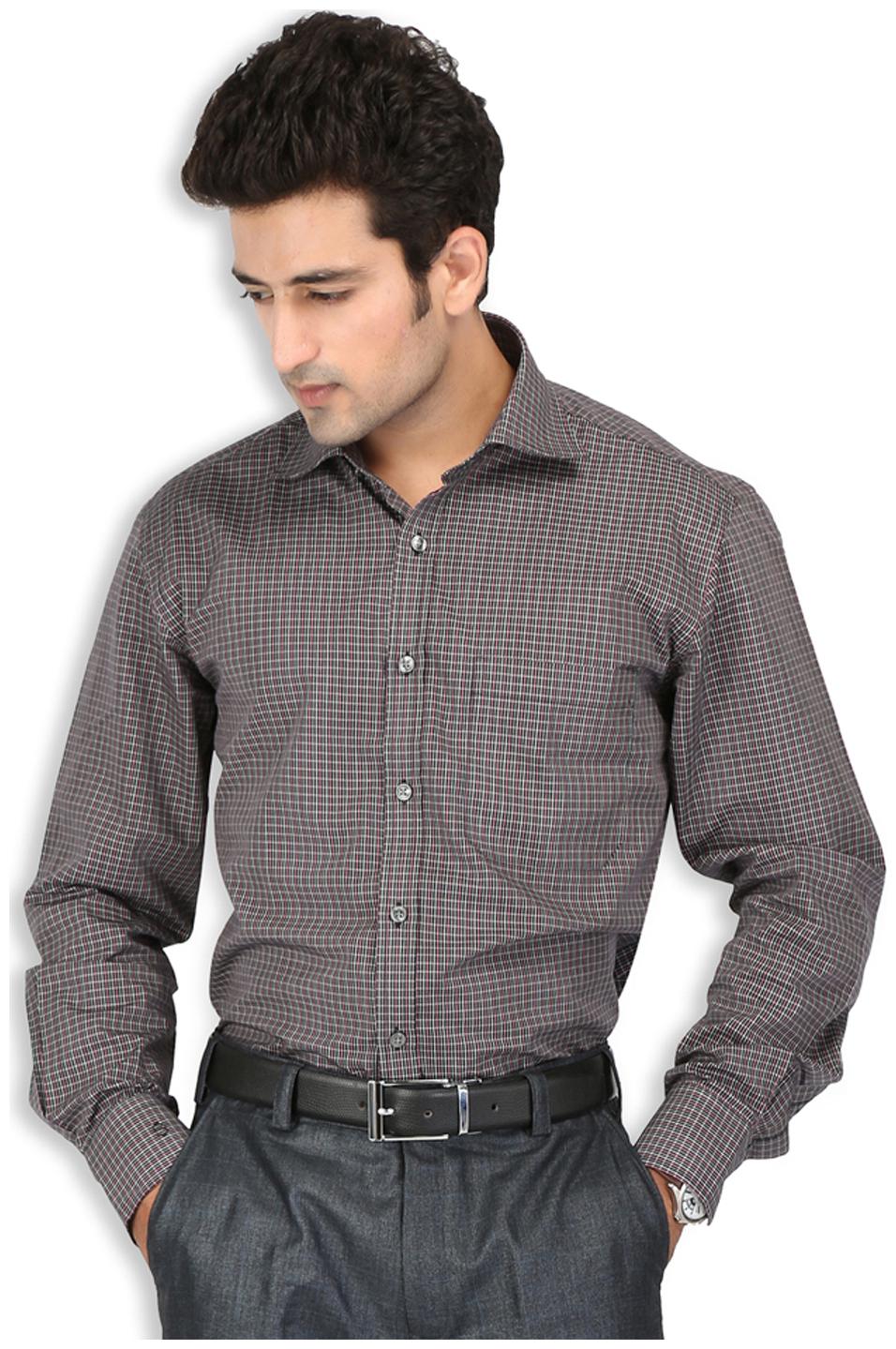 

Speak Black And Pink Cotton Formal Shirt