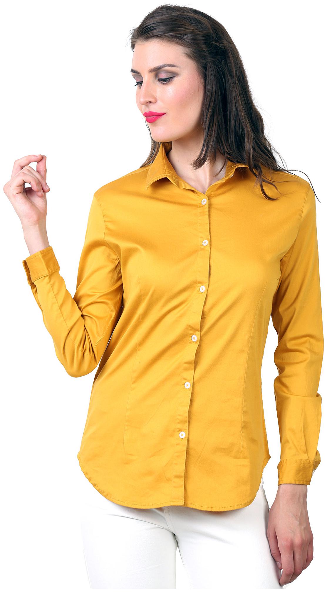 

Speak Women Yellow Solid Regular Fit Shirt