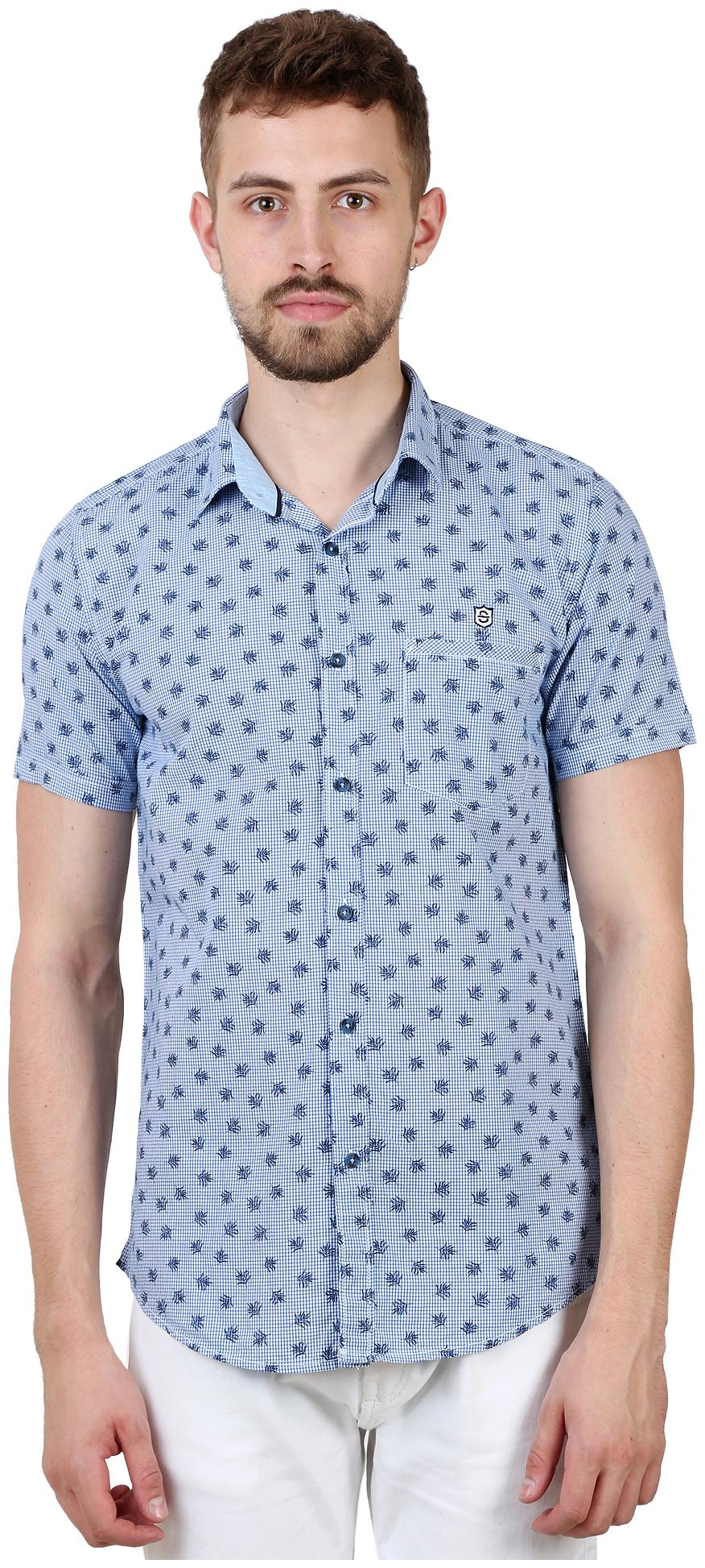 

Speak Men Blue Printed Slim Fit Casual Shirt