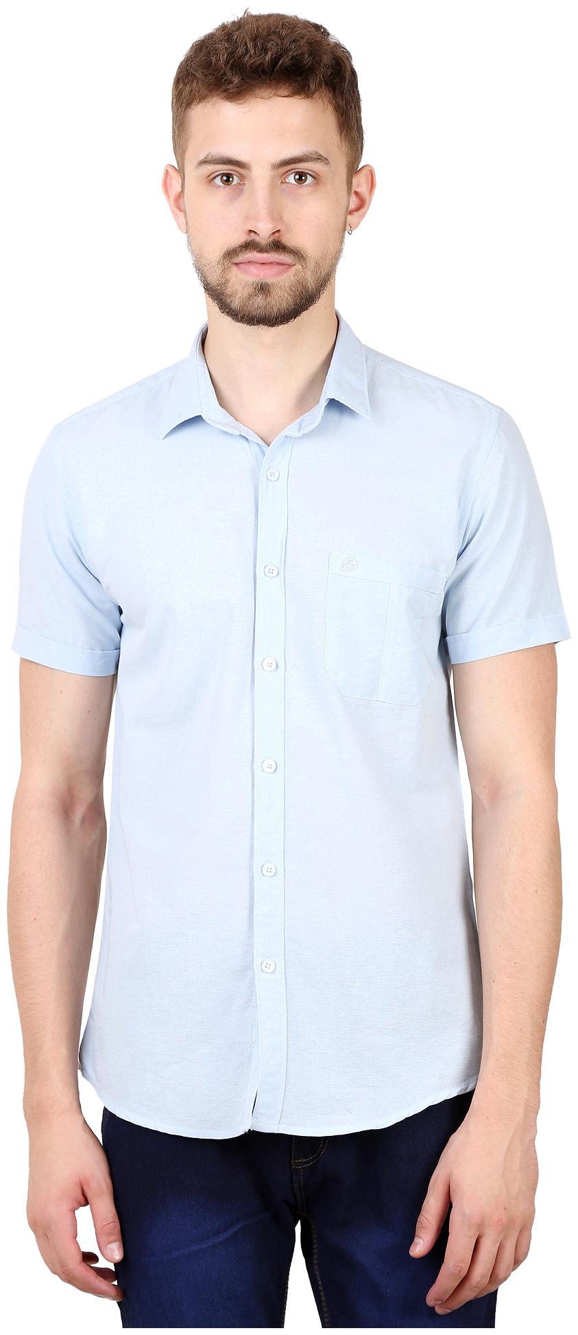 

Speak Men Blue Solid Slim Fit Casual Shirt