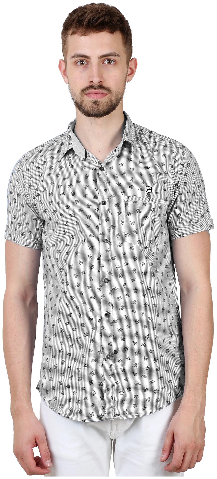 

Speak Men Grey Printed Slim Fit Casual Shirt