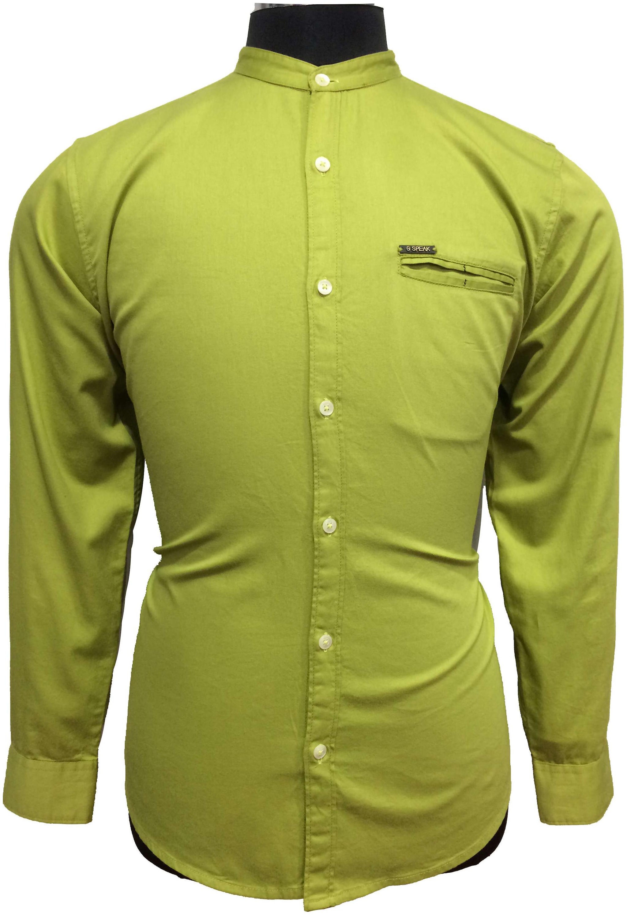 

Speak Men Green Solid Slim Fit Casual Shirt