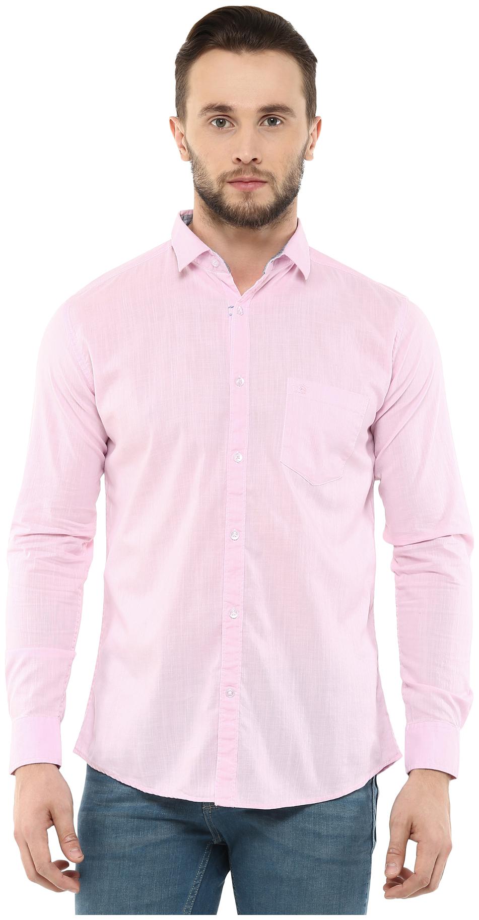 

Speak Men Pink Solid Slim Fit Casual Shirt