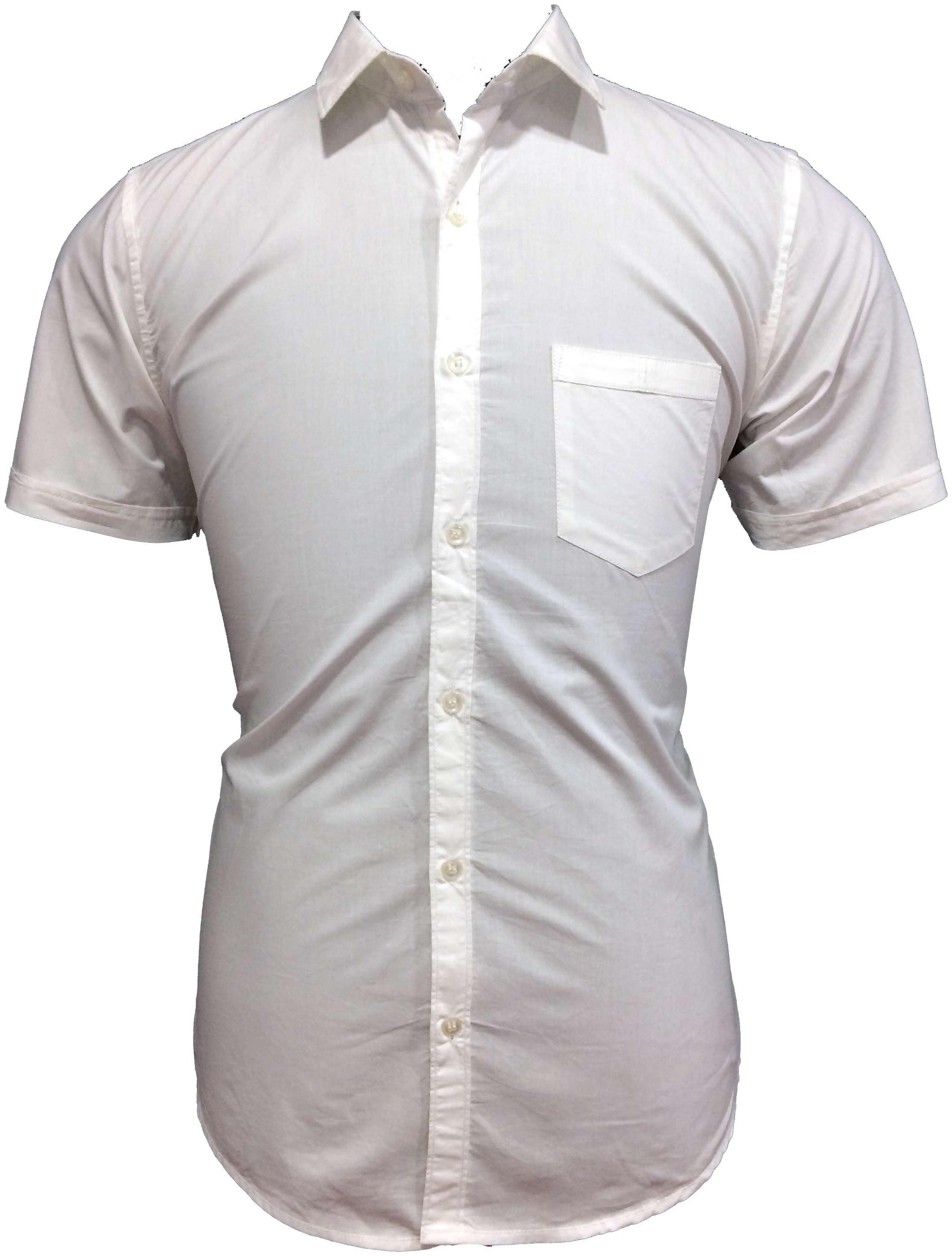 

Speak Men White Solid Slim Fit Casual Shirt