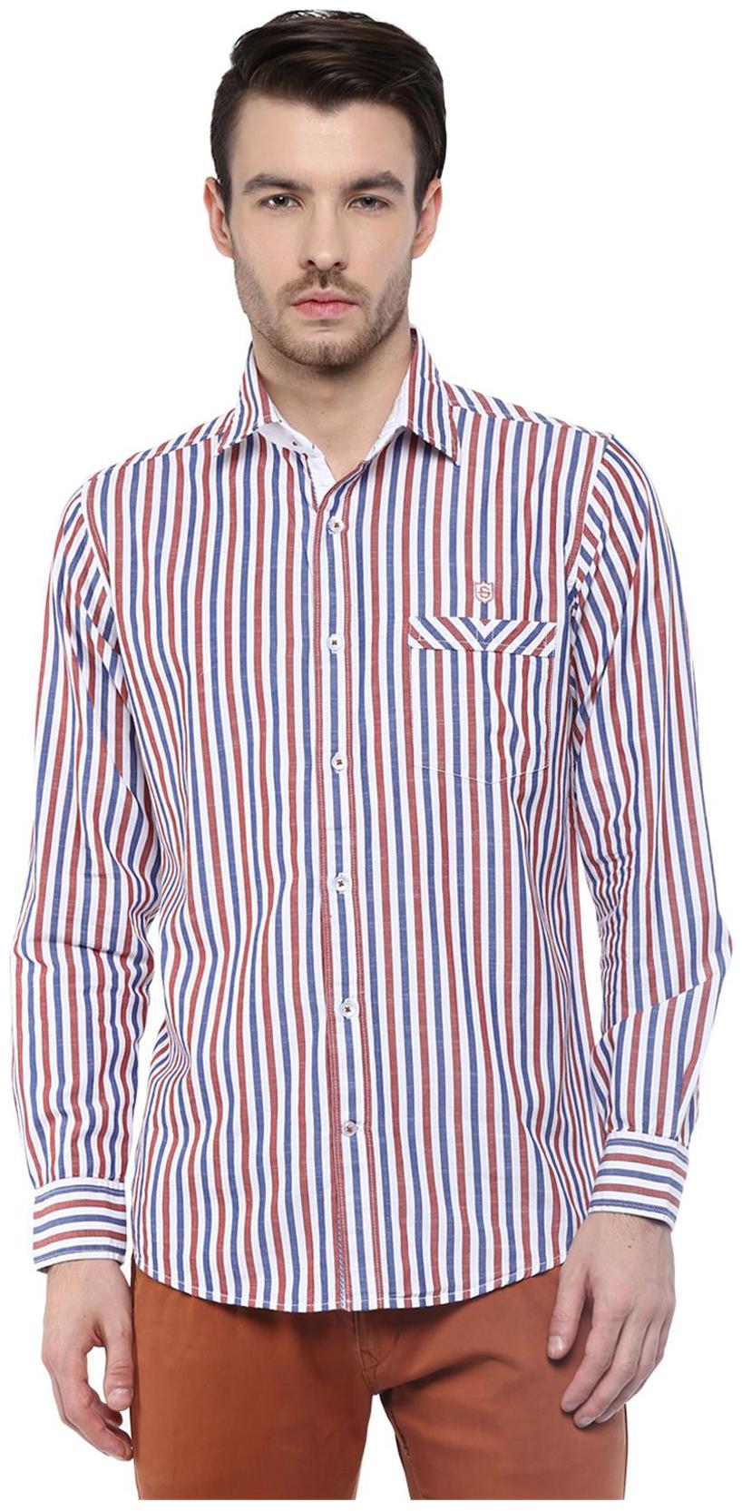 

Speak Men Multi Vertical Stripes Slim Fit Casual Shirt