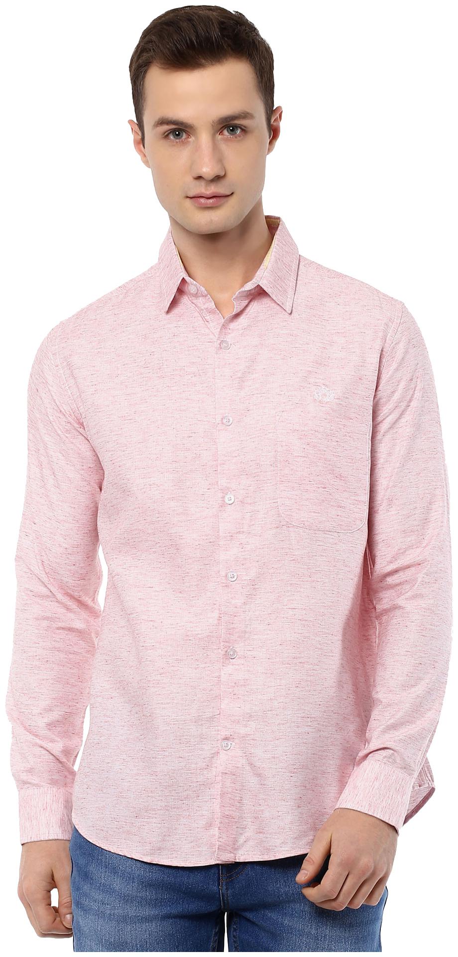 

Speak Men Pink Solid Slim Fit Casual Shirt