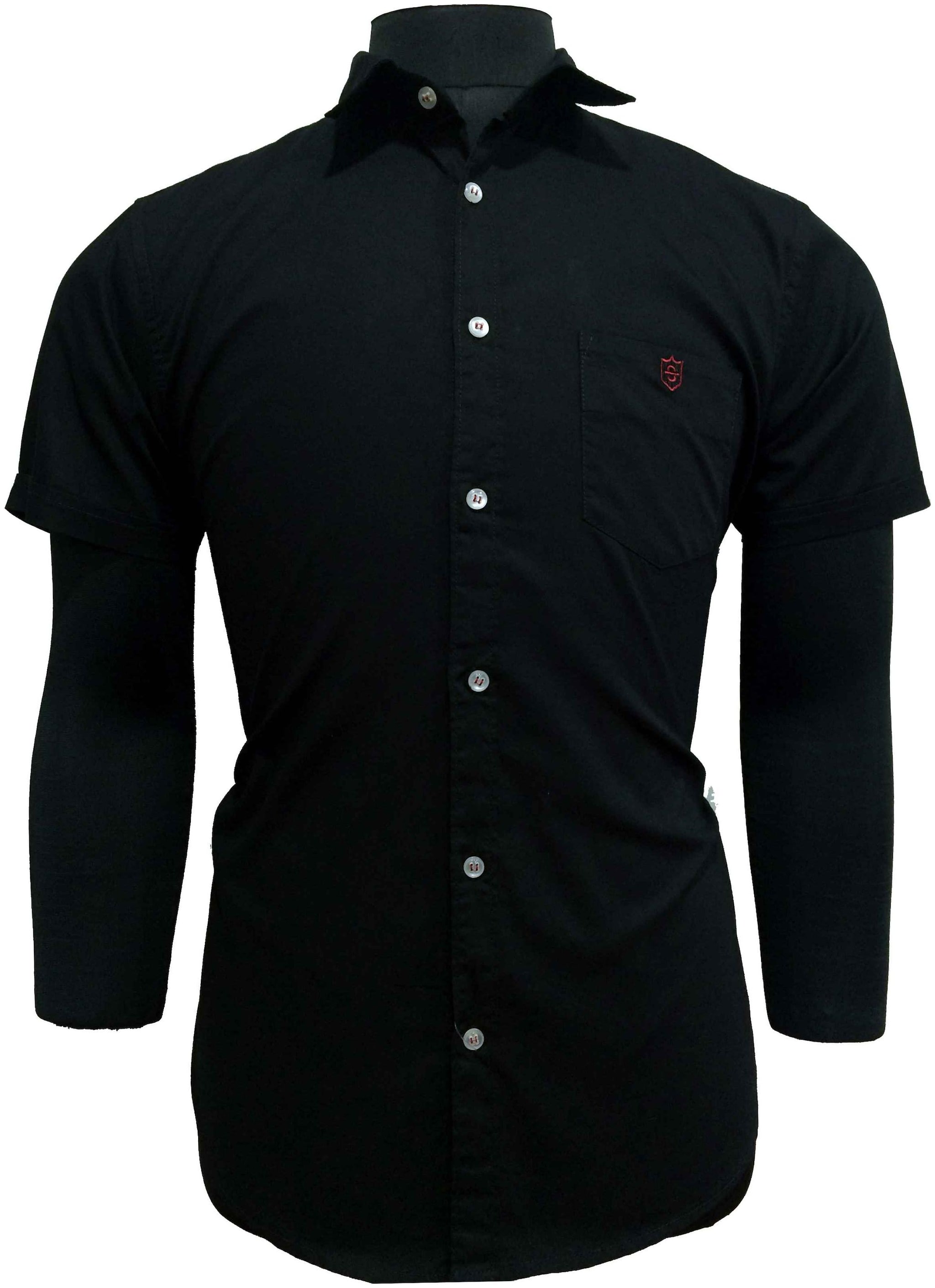 

Speak Men Black Solid Slim Fit Casual Shirt
