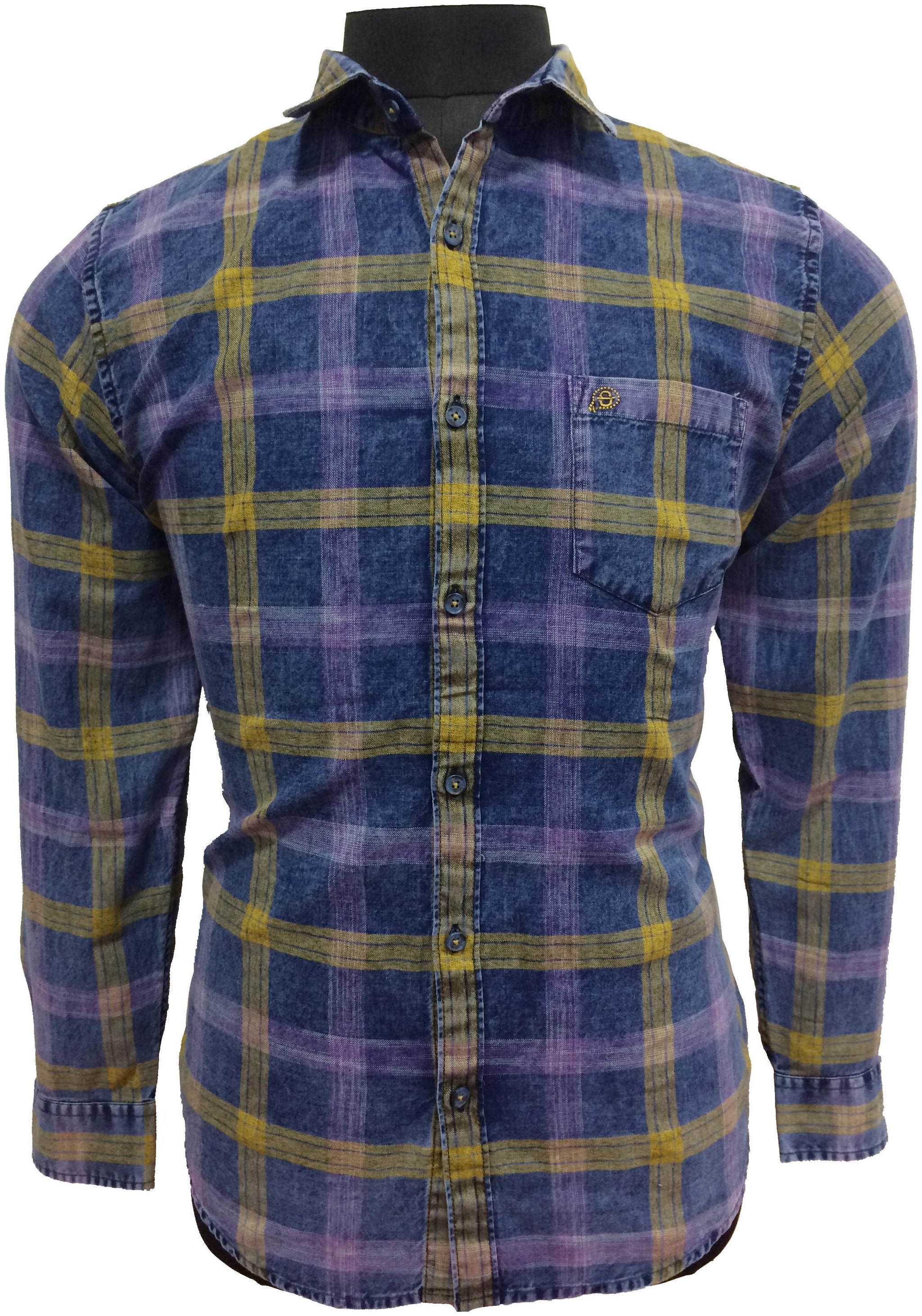 

Speak Men Blue Checked Slim Fit Casual Shirt
