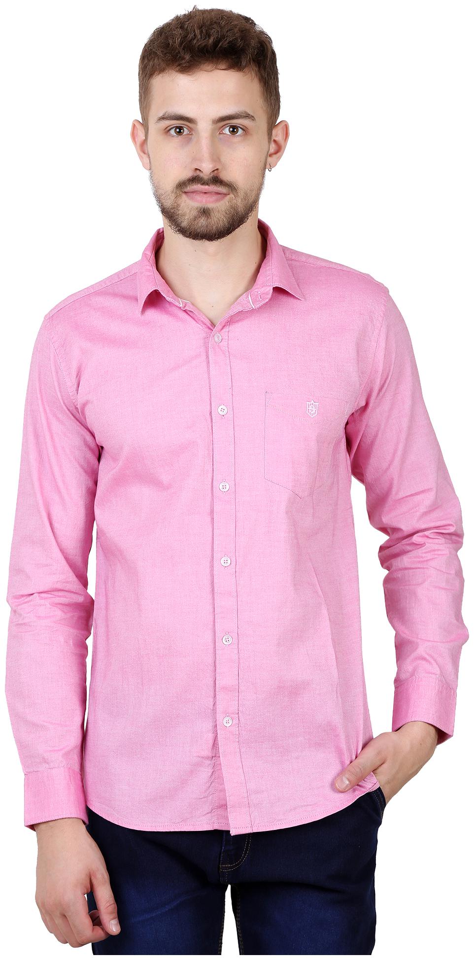 

Speak Men Pink Solid Slim Fit Casual Shirt