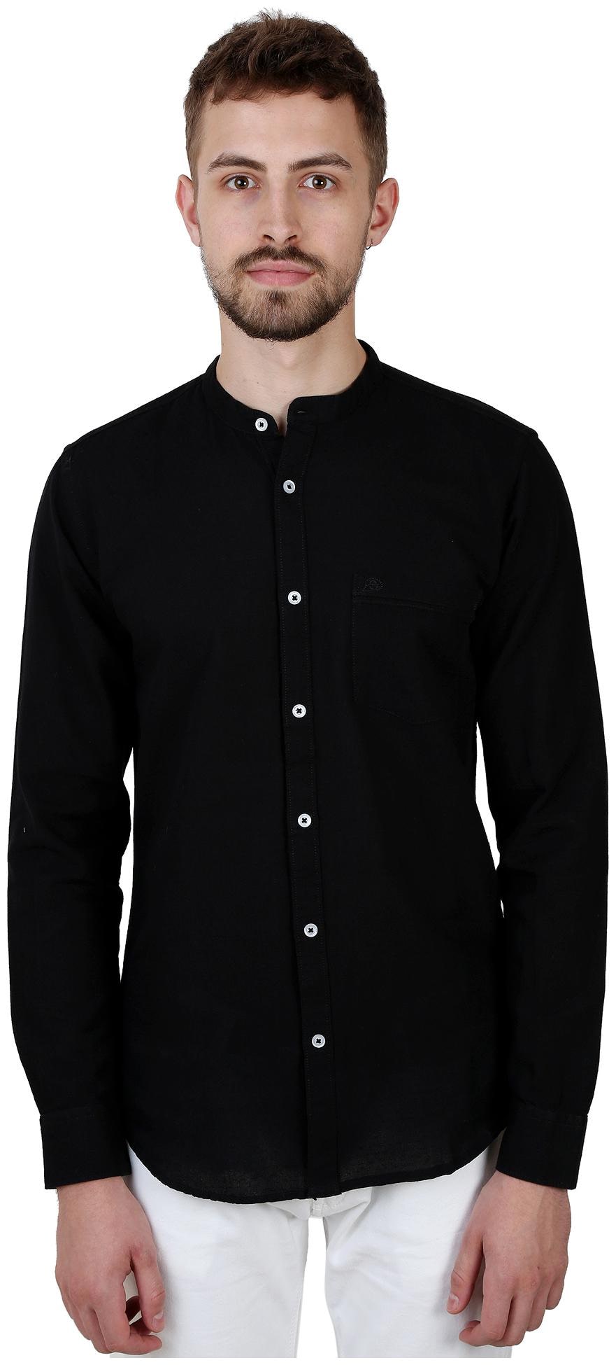 

Speak Men Black Solid Slim Fit Casual Shirt