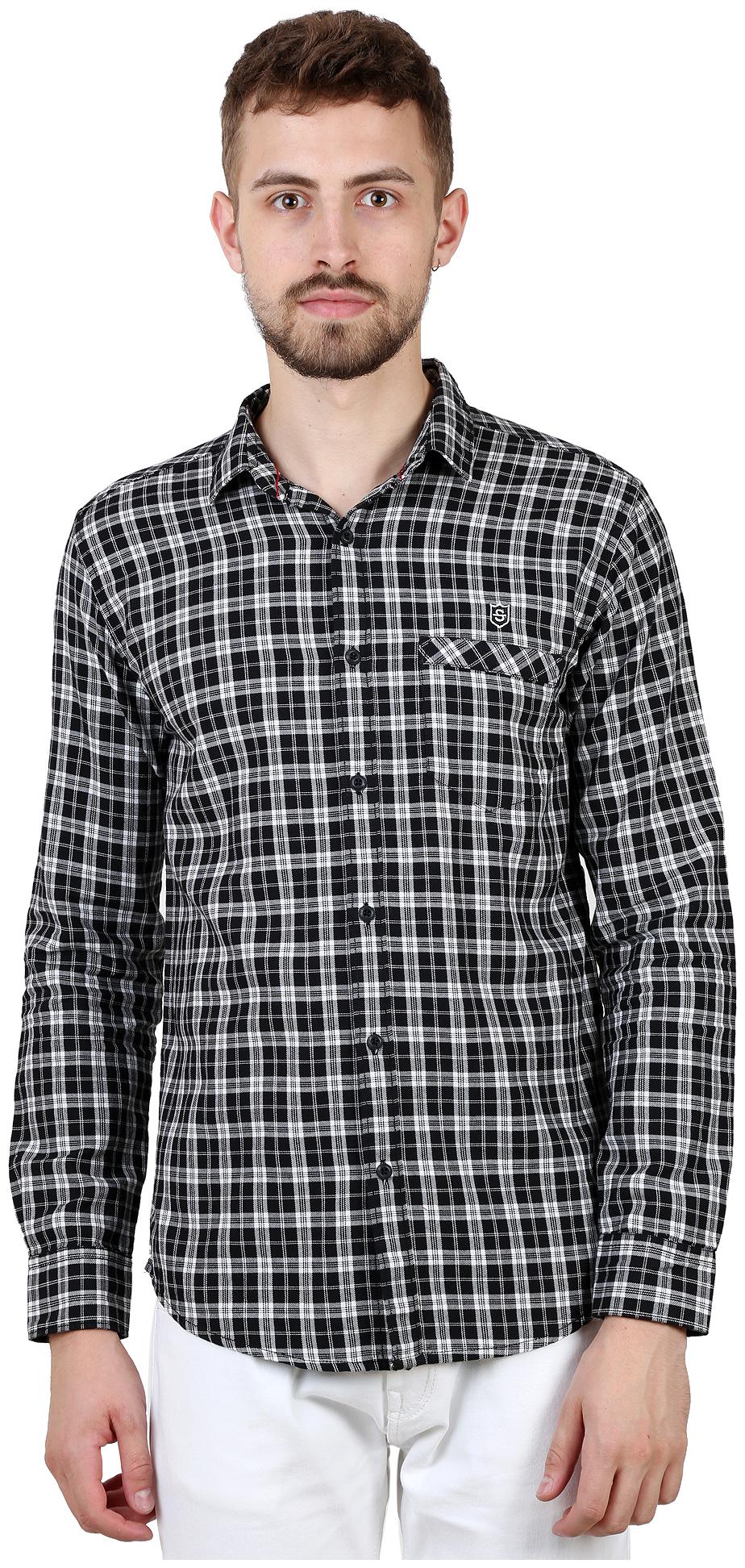 

Speak Men Black Checked Slim Fit Casual Shirt