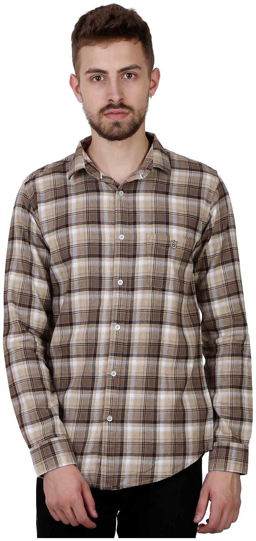 

Speak Men Brown Checked Slim Fit Casual Shirt