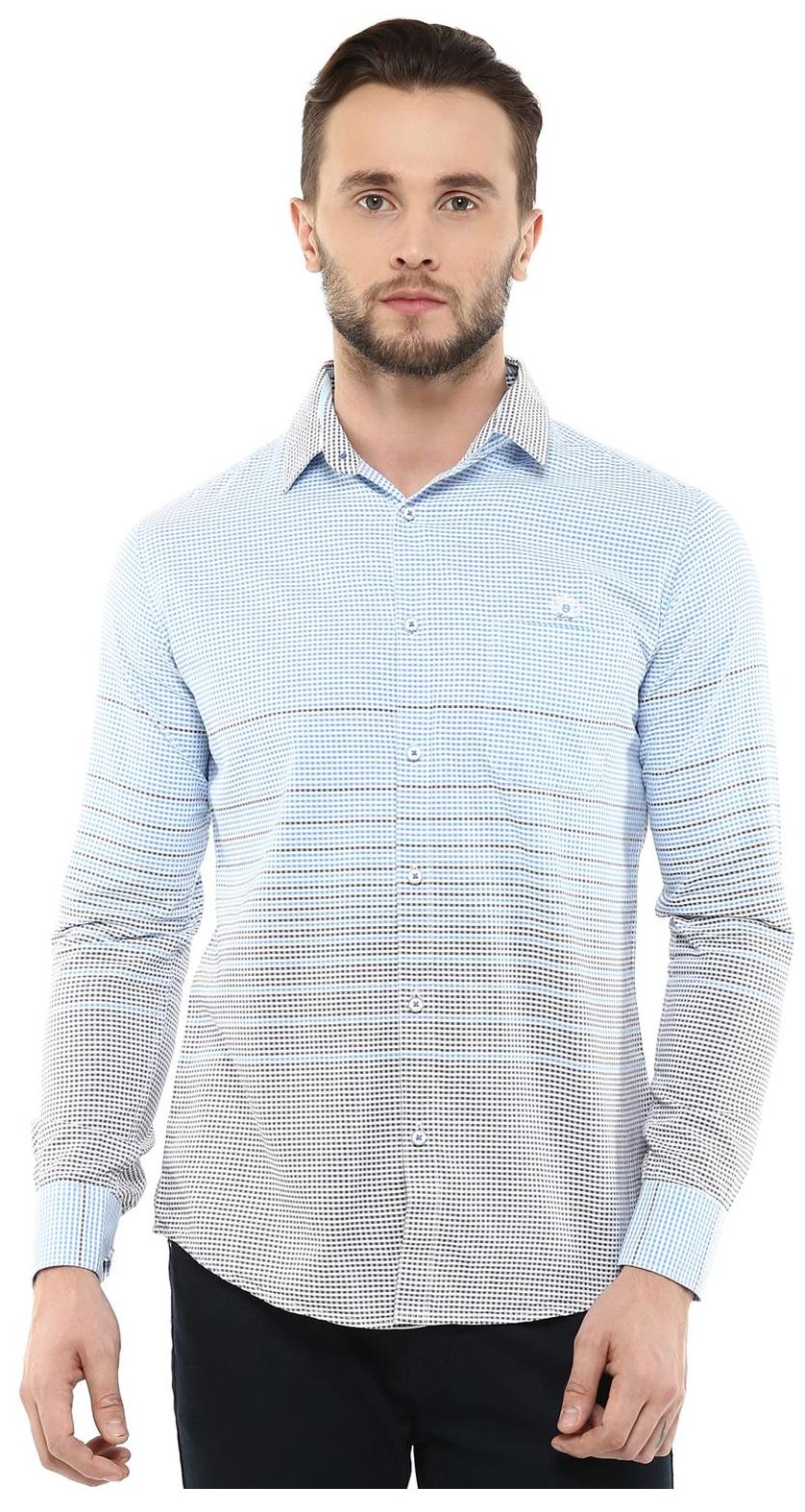 

Speak Men Blue Checked Slim Fit Casual Shirt