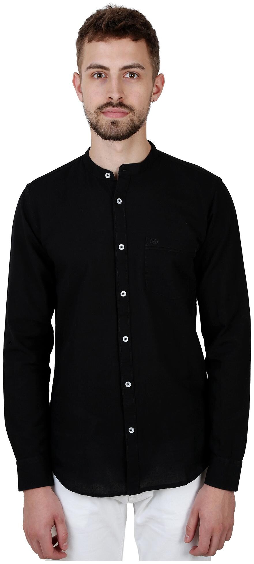 

Speak Men Black Solid Slim Fit Casual Shirt