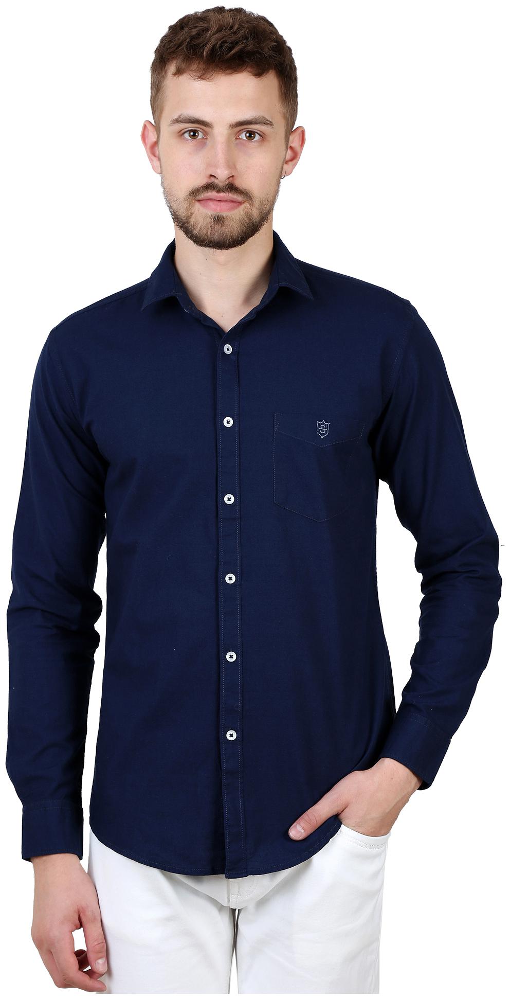 

Speak Men Blue Solid Slim Fit Casual Shirt