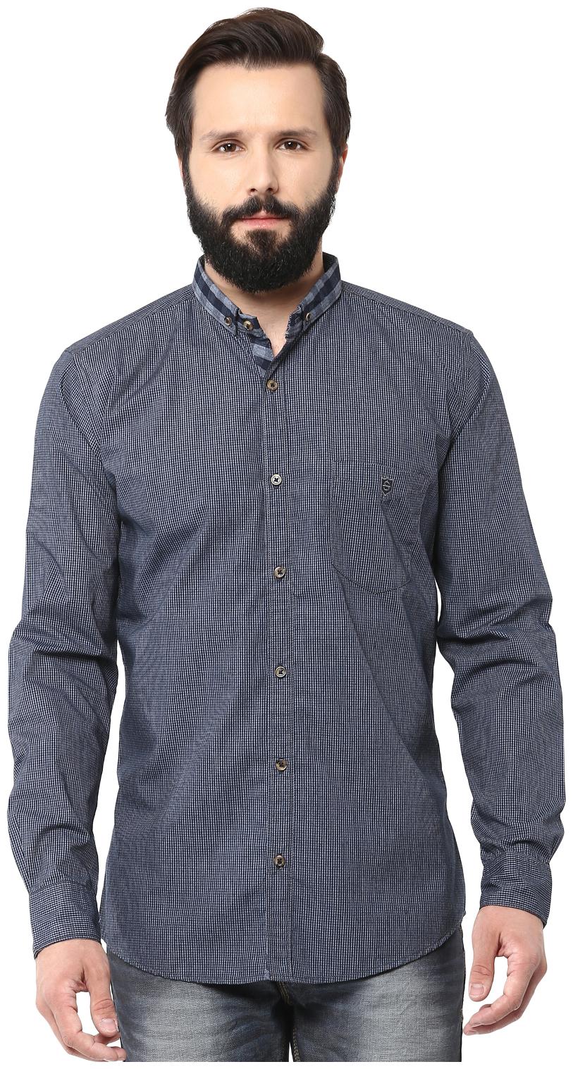

Speak Men Blue Checked Slim Fit Casual Shirt