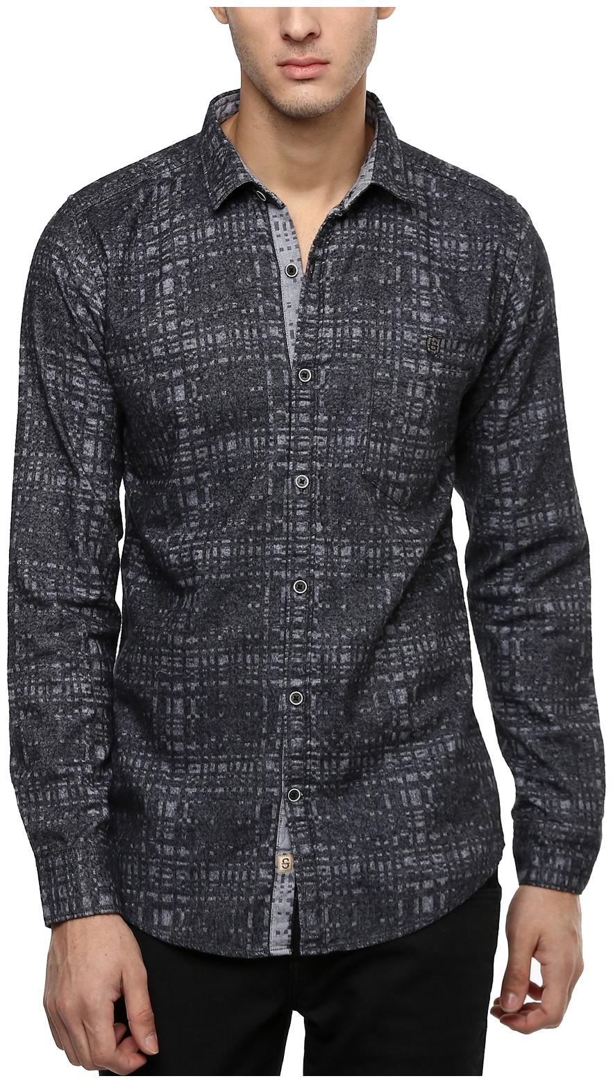 

Speak Men Black Checked Slim Fit Casual Shirt