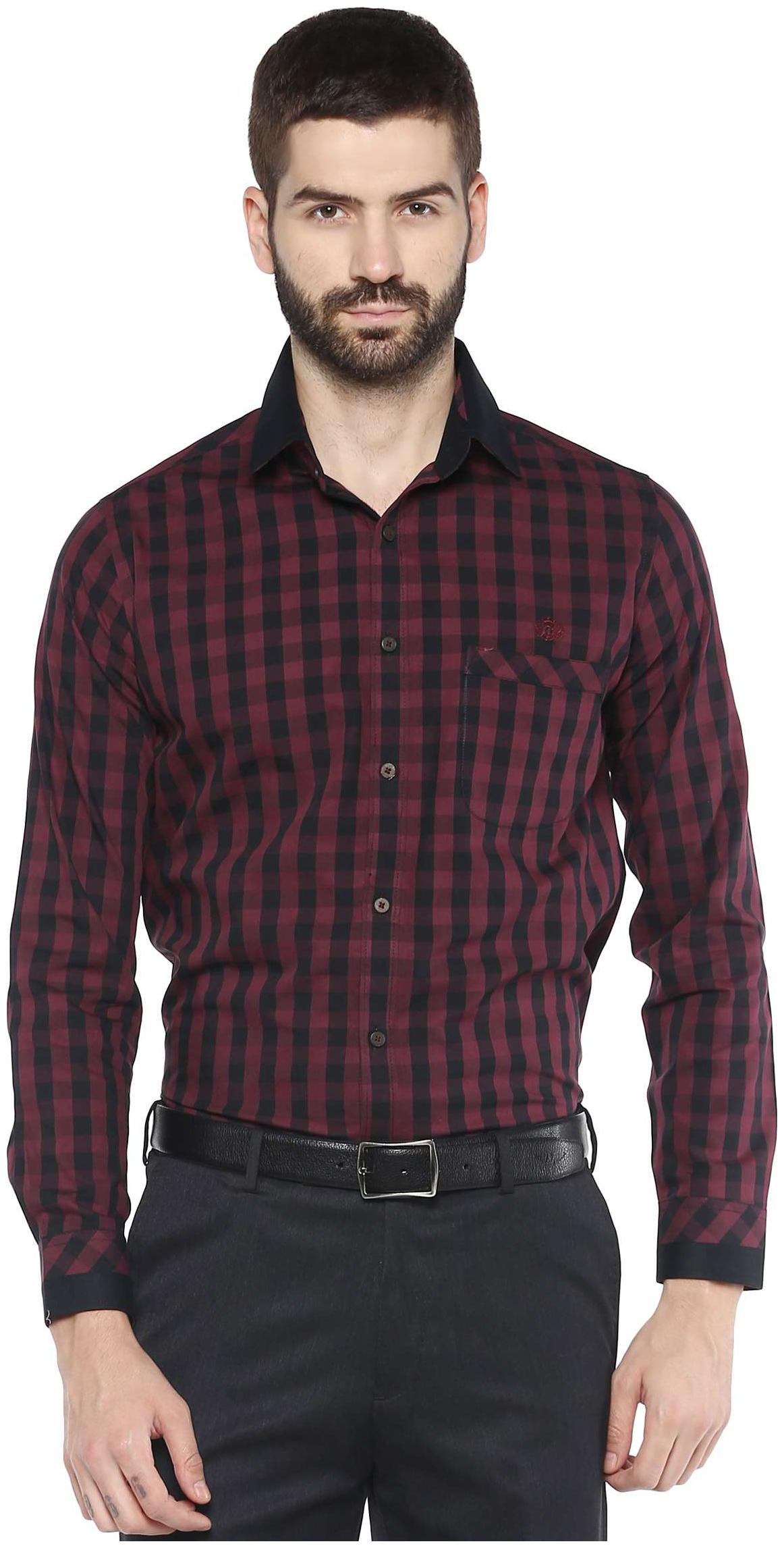 

Speak Men Regular fit Formal Shirt - Maroon