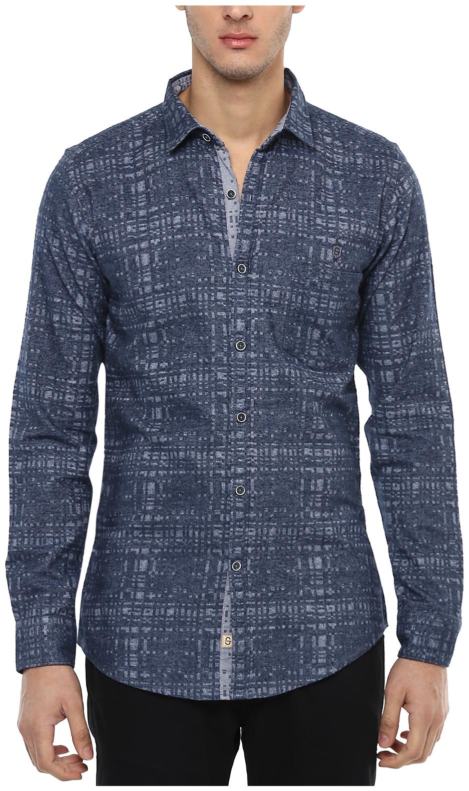 

Speak Men Blue Checked Slim Fit Casual Shirt