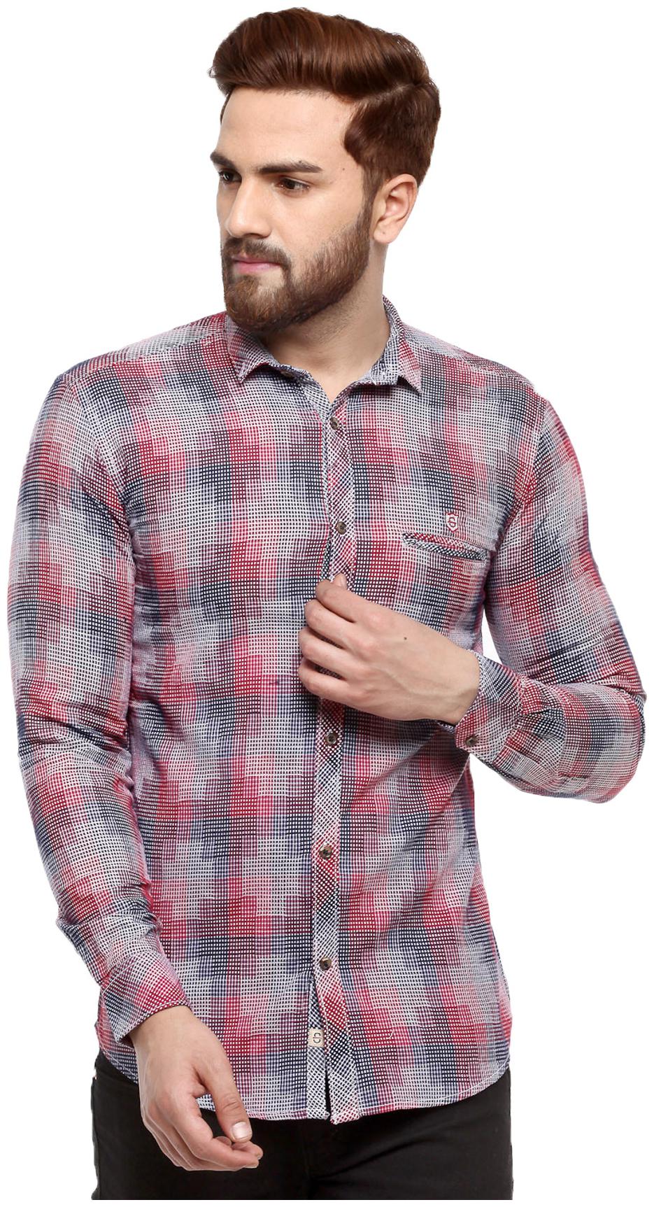 

Speak Men Purple Checked Slim Fit Casual Shirt