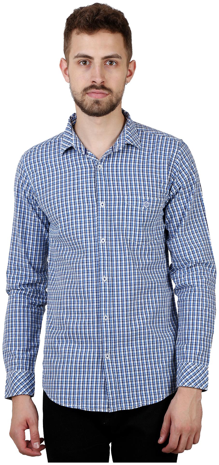 

Speak Men Blue Checked Slim Fit Casual Shirt