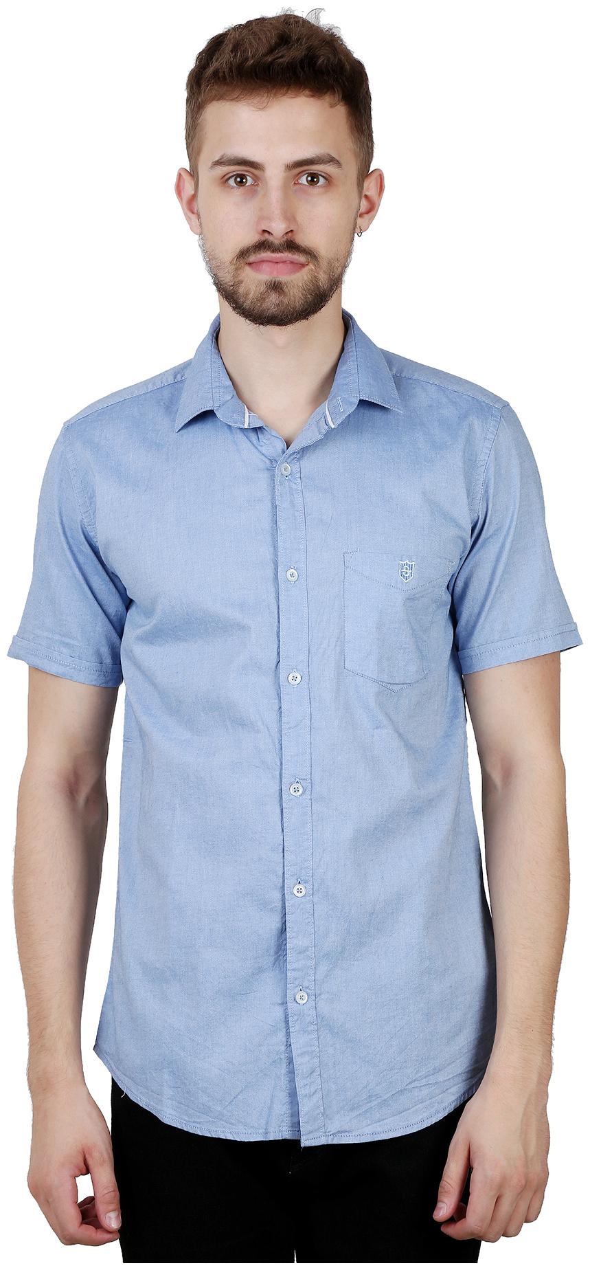 

Speak Men Blue Solid Slim Fit Casual Shirt
