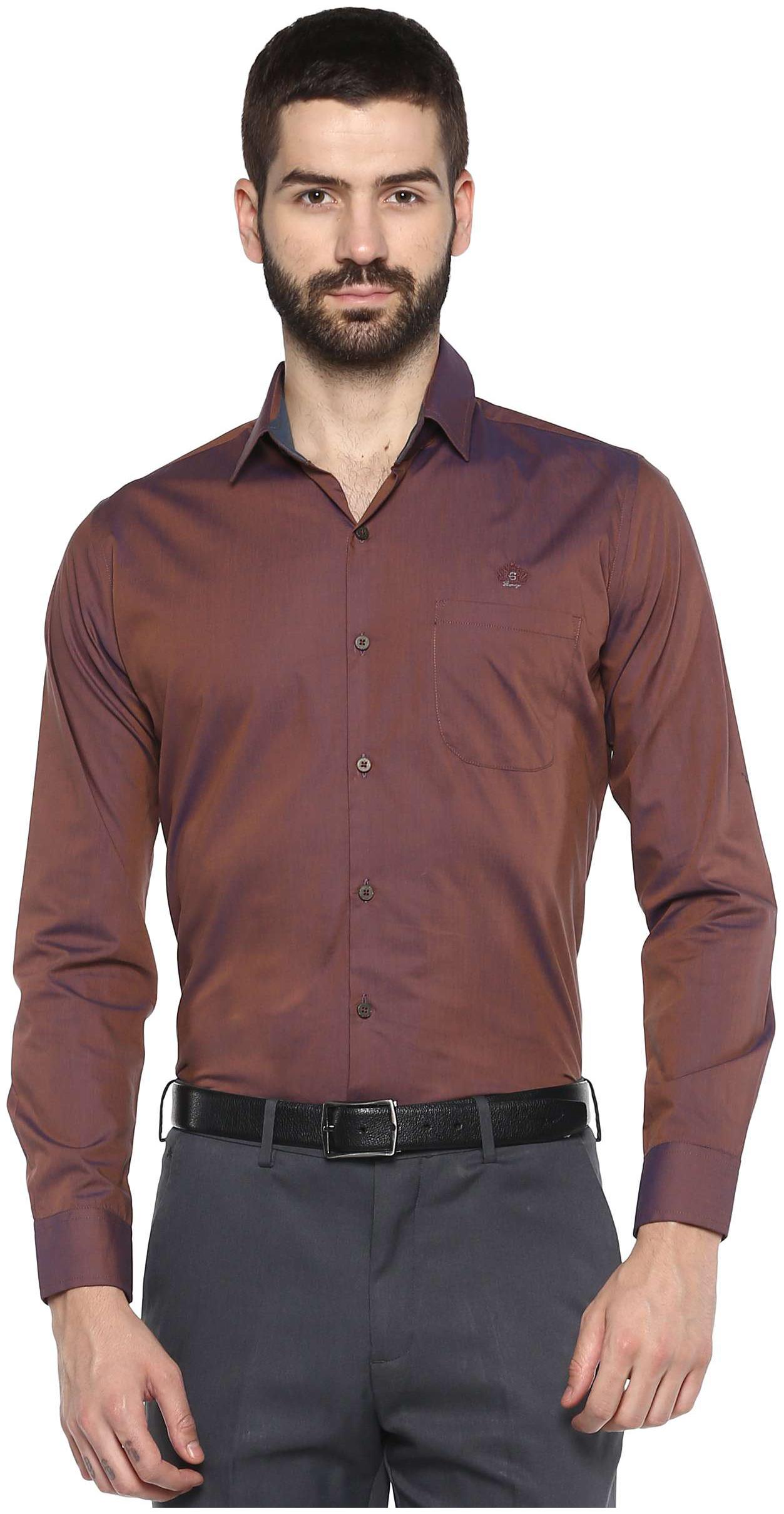 

Speak Men Slim fit Formal Shirt - Brown