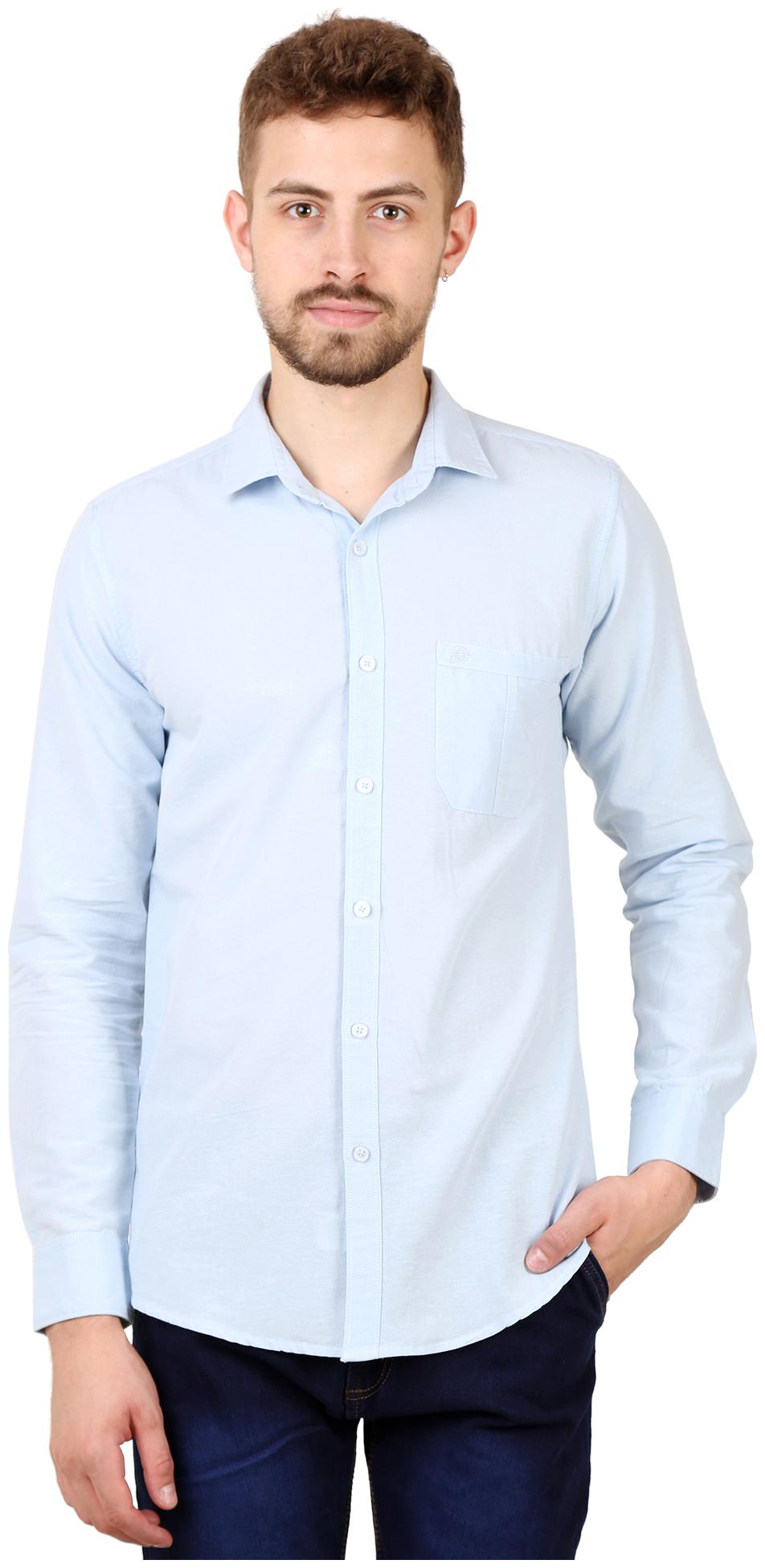 

Speak Men Blue Solid Slim Fit Casual Shirt