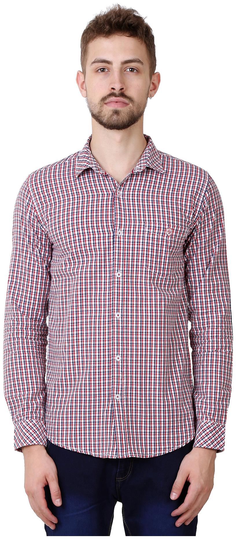 

Speak Men Red Checked Slim Fit Casual Shirt