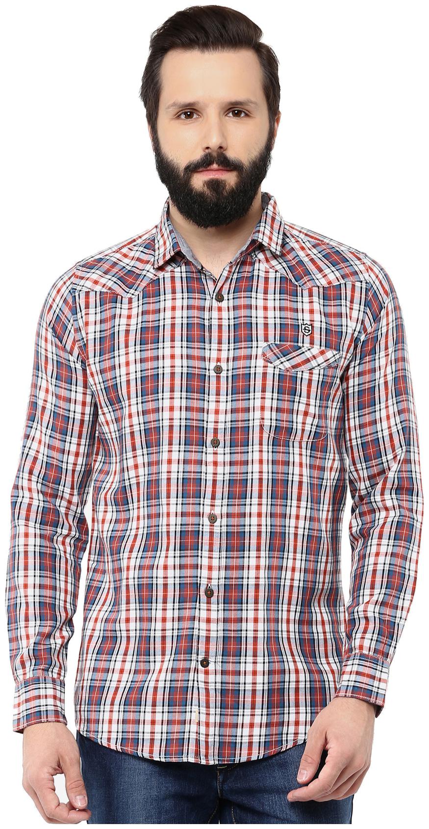

Speak Men Red Checked Slim Fit Casual Shirt