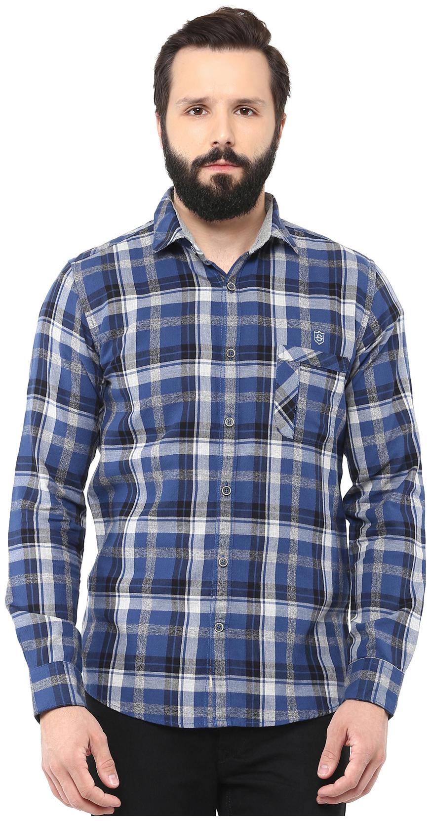 

Speak Men Blue Checked Slim Fit Casual Shirt