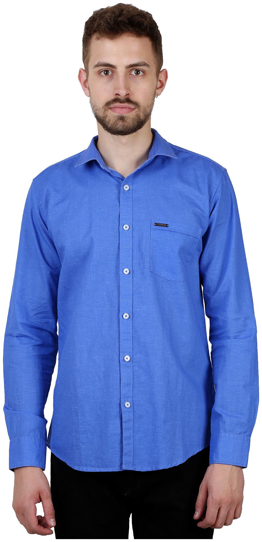 

Speak Men Blue Solid Slim Fit Casual Shirt