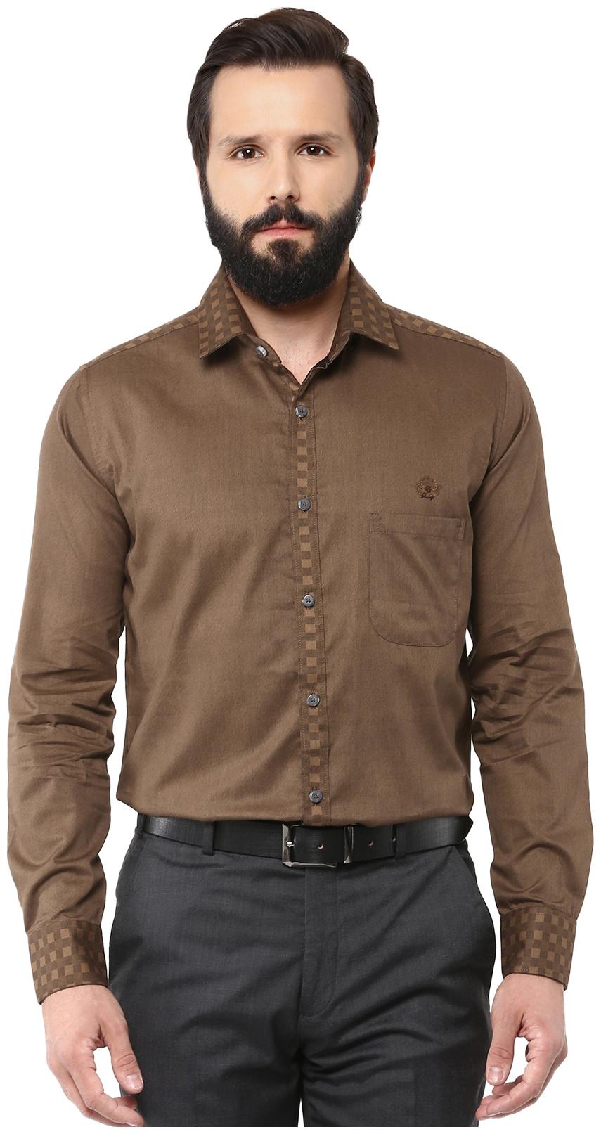 

Speak Men Brown Solid Slim Fit Casual Shirt