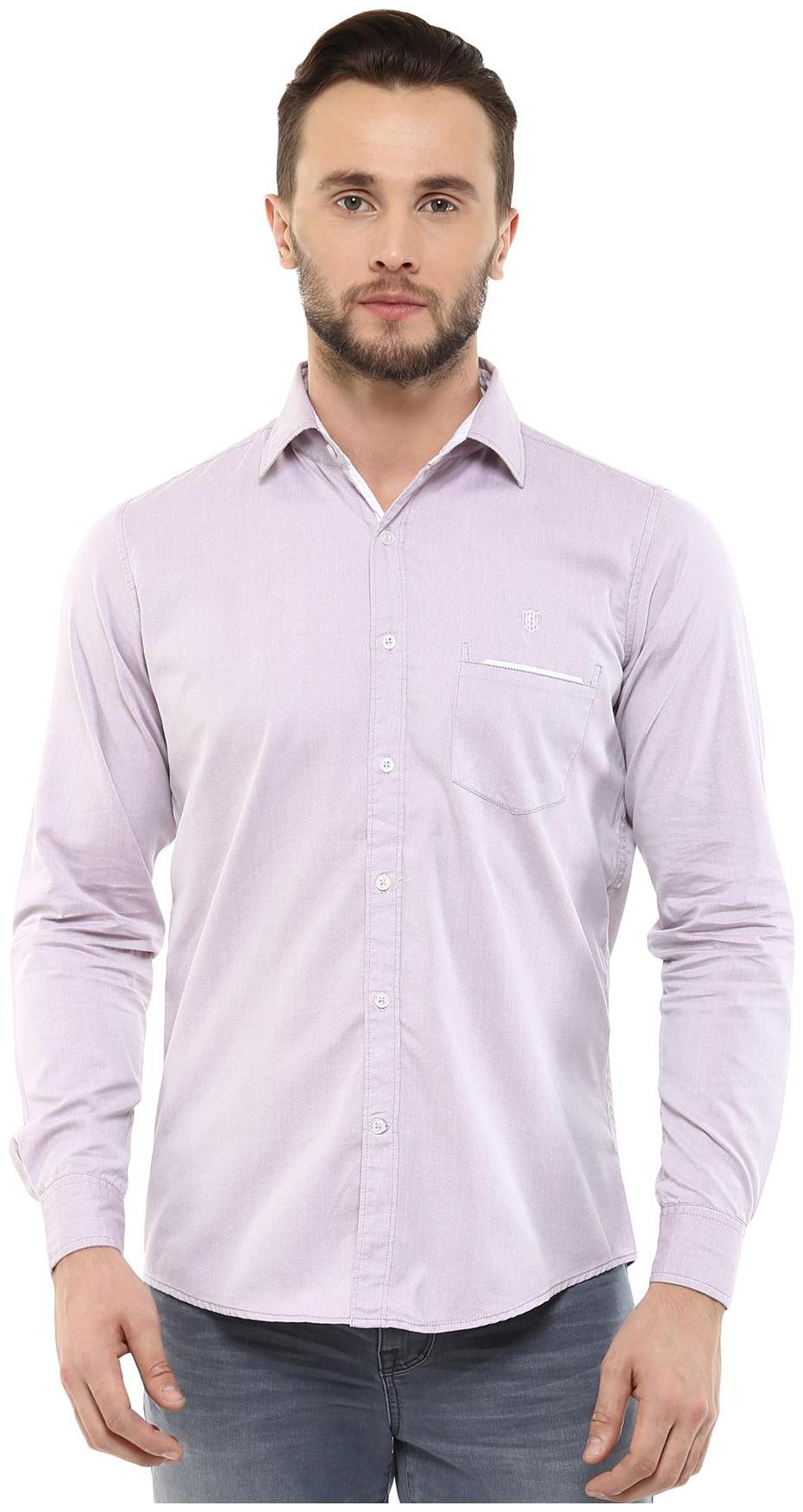 

Speak Men Purple Solid Slim Fit Casual Shirt