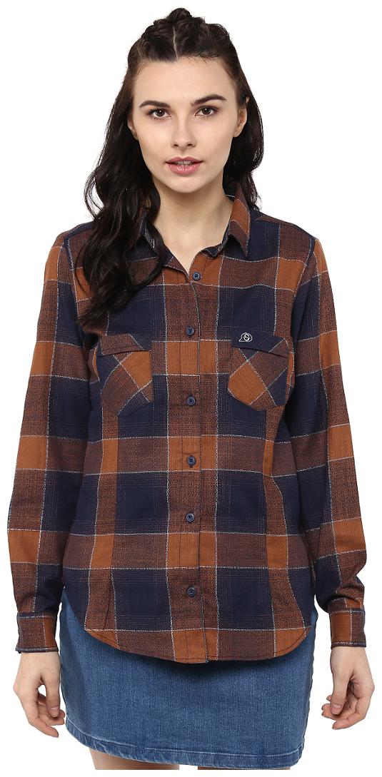 

Speak Women Brown Solid Regular Fit Shirt