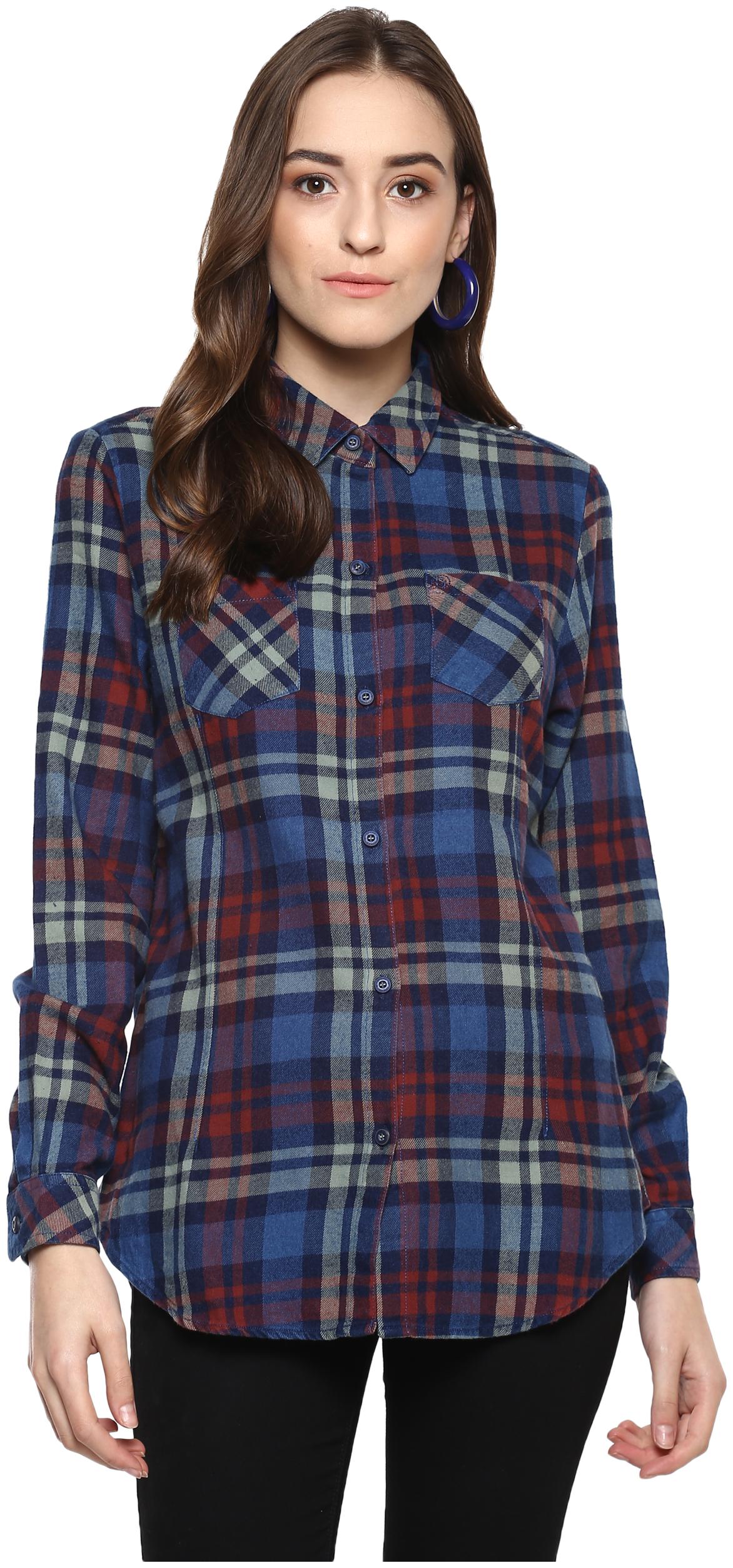

Speak Women Multi Checked Slim Fit Shirt