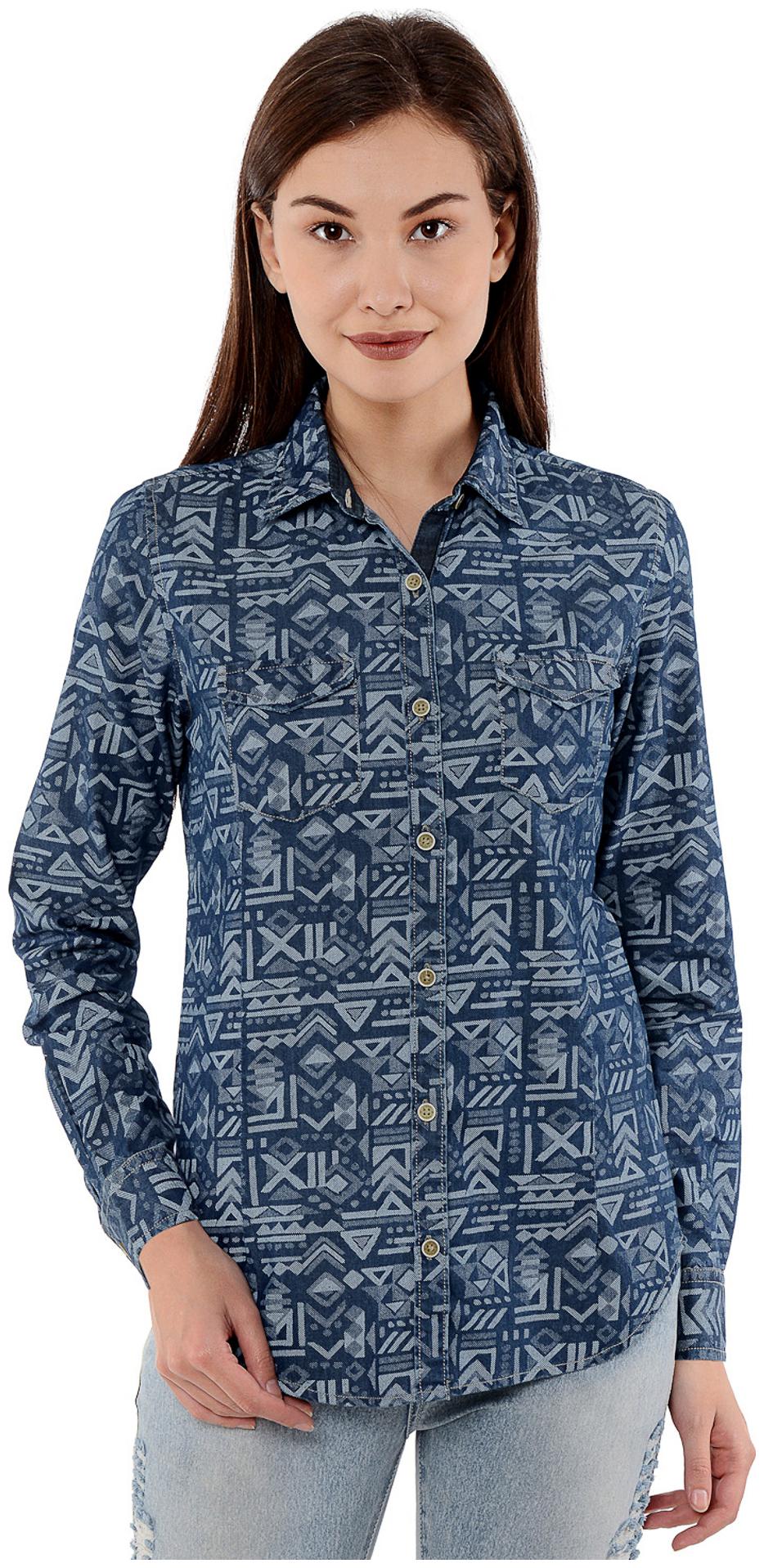 

Speak Women Blue Solid Regular Fit Shirt