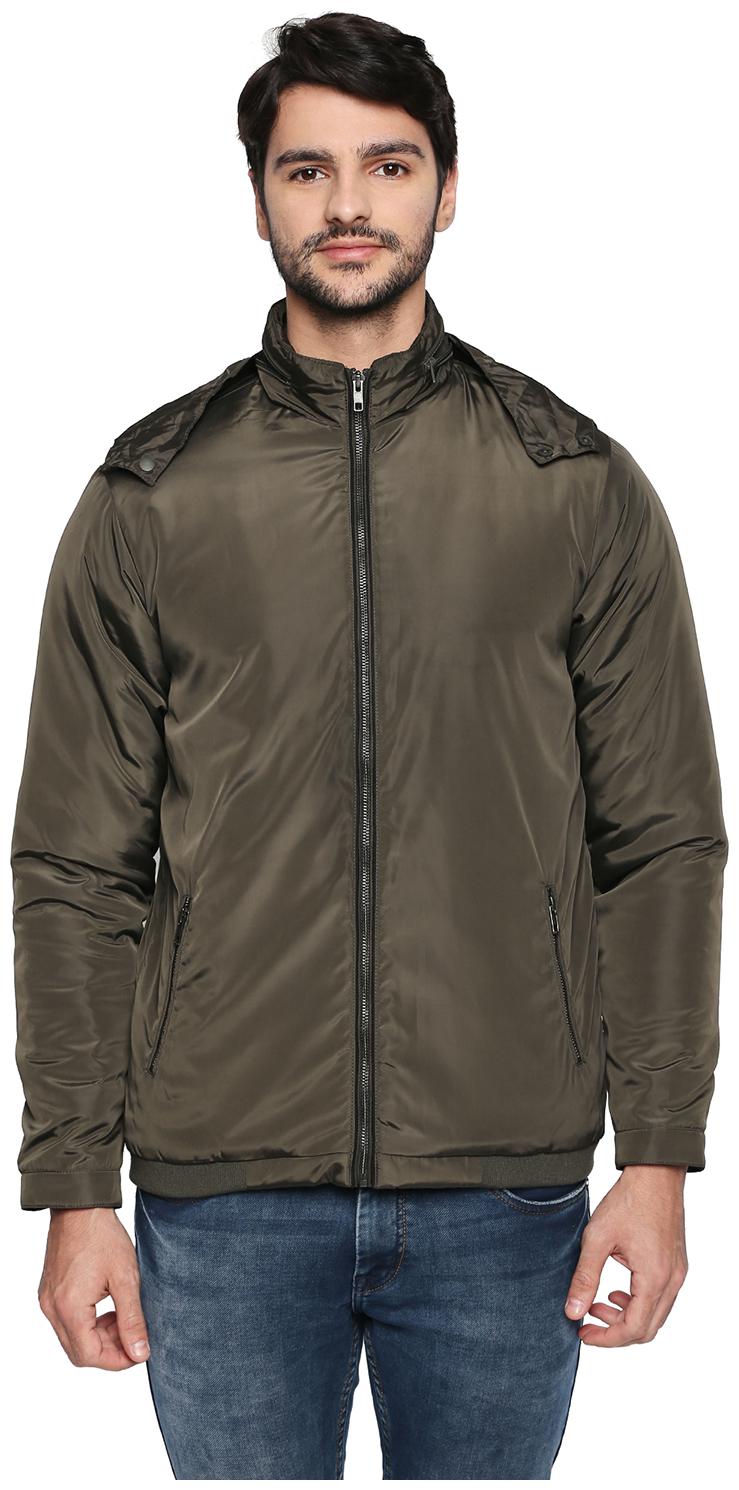 

Spiritus by Pantaloons Men Green Solid Bomber jacket