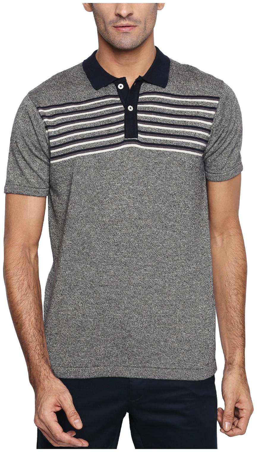 

Spiritus by Pantaloons Men Grey Regular fit Cotton Polo collar T-Shirt - Pack Of 1