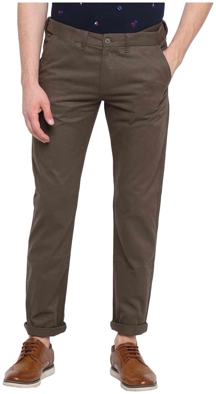 

Splash Men Brown Solid Regular fit Regular trousers