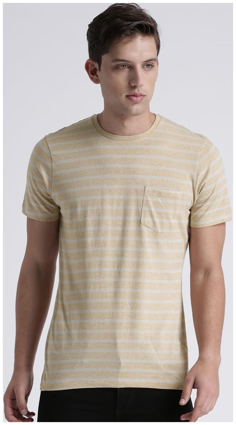 

Splash Men Beige Regular fit Cotton Round neck T-Shirt - Pack Of 1
