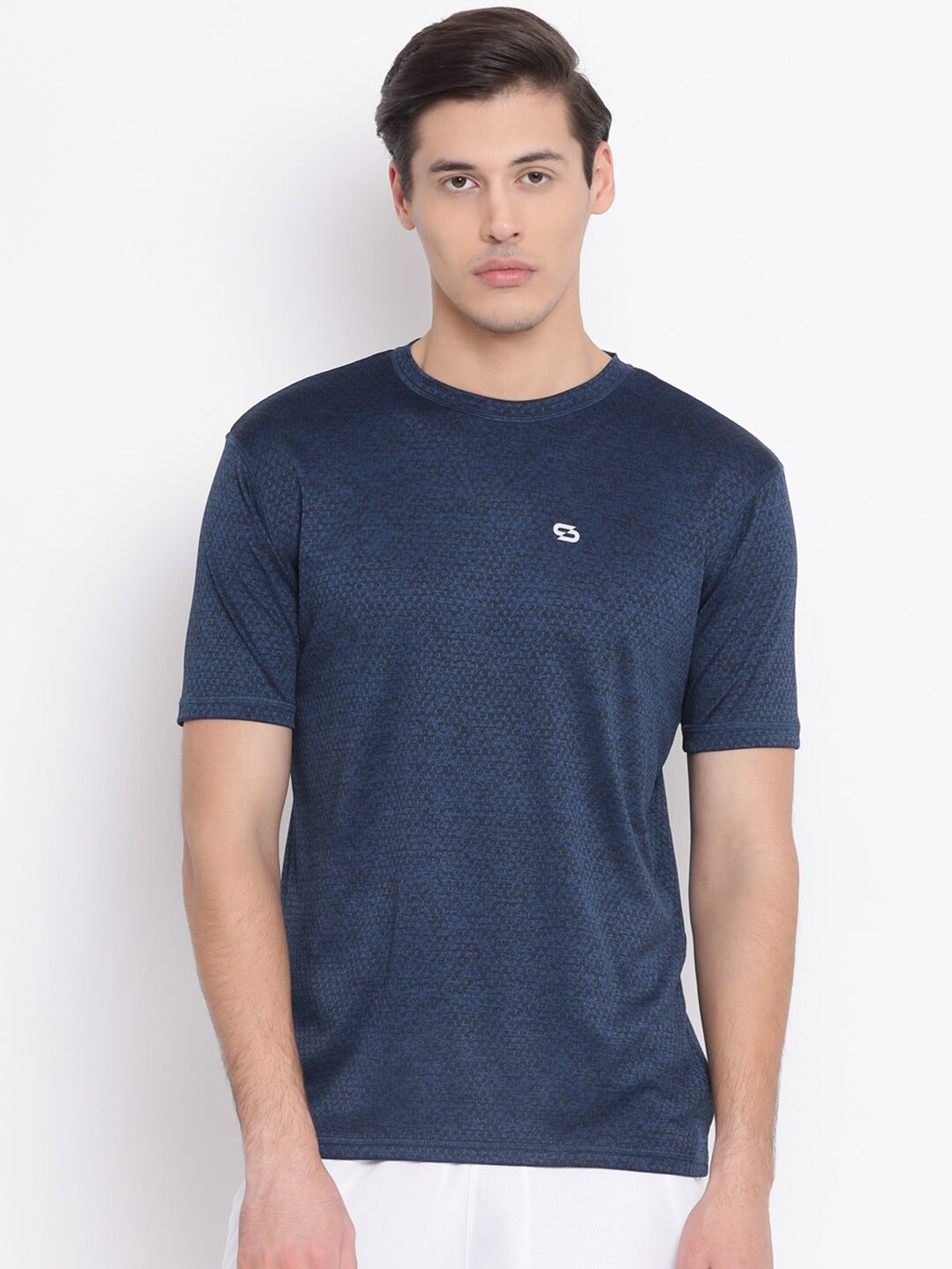 

SPOLEI Men Blue Regular fit Polyester Round neck T-Shirt - Pack Of 1