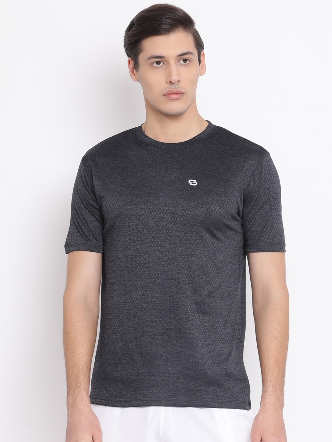 

SPOLEI Men Grey Regular fit Polyester Round neck T-Shirt - Pack Of 1