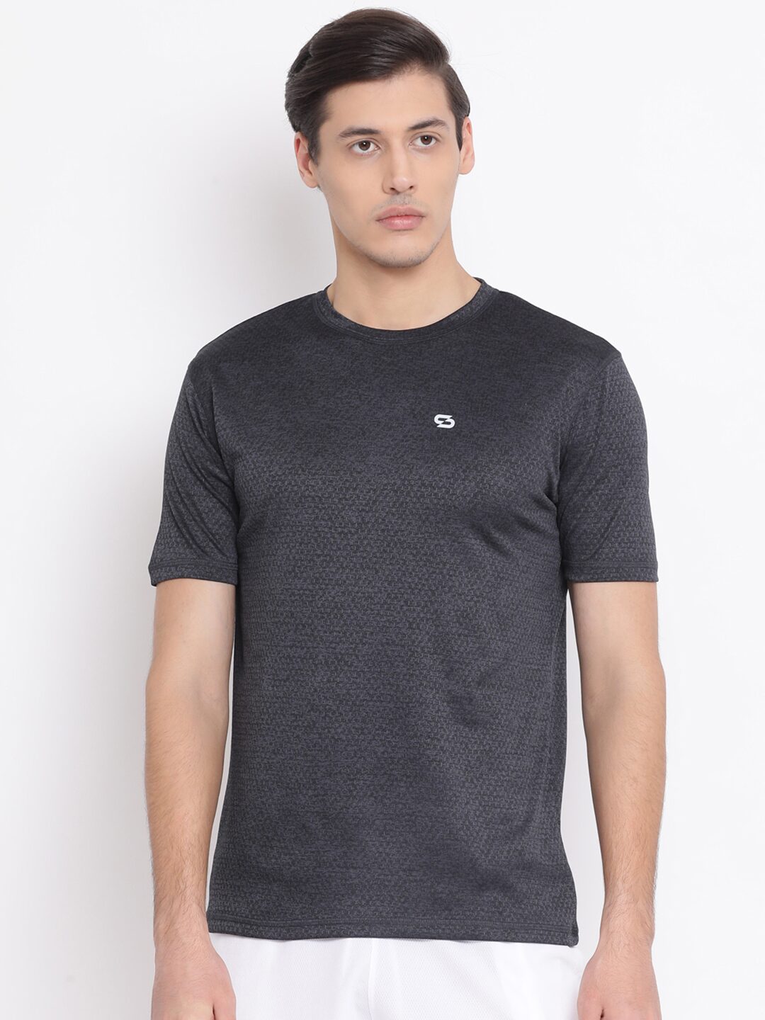 

SPOLEI Men Grey Regular fit Polyester Round neck T-Shirt - Pack Of 1